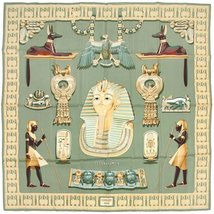 Hermes Scarf "Tutankhamun" by Vladimir Rybaltchenko 90cm Silk | Foulard Carre