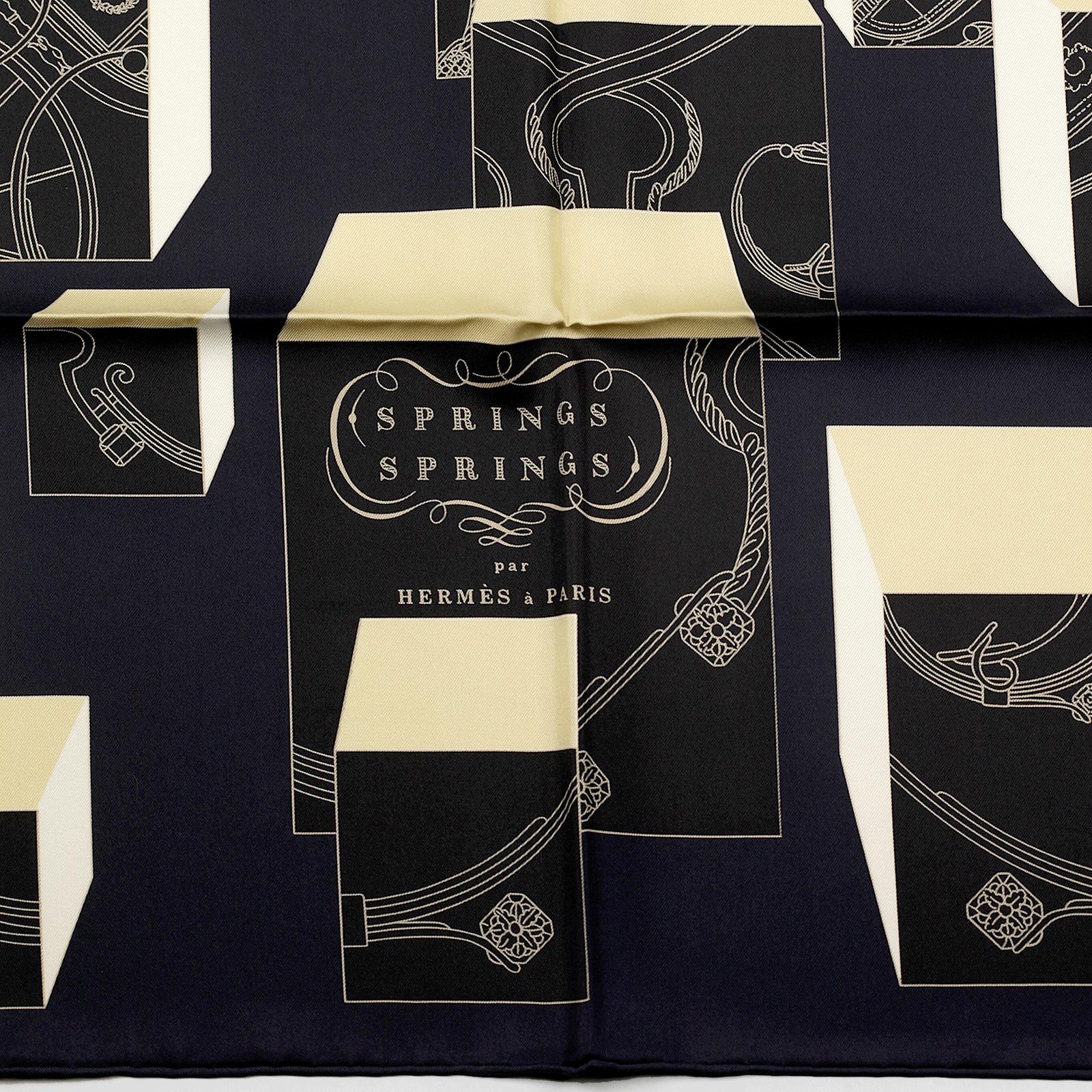 HERMÈS SPRINGS SPRINGS シルクスカーフ 90cm Hermes Scarf 