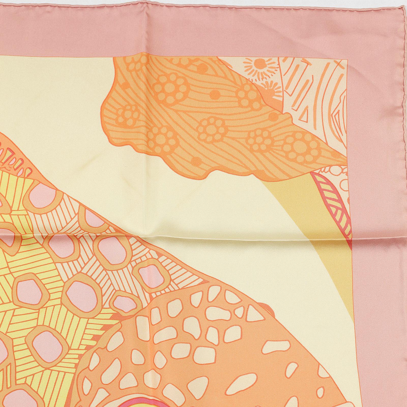 Hermes Scarf "Grands Fonds II" by Annie Faivre 90cm Silk | Carre Foulard