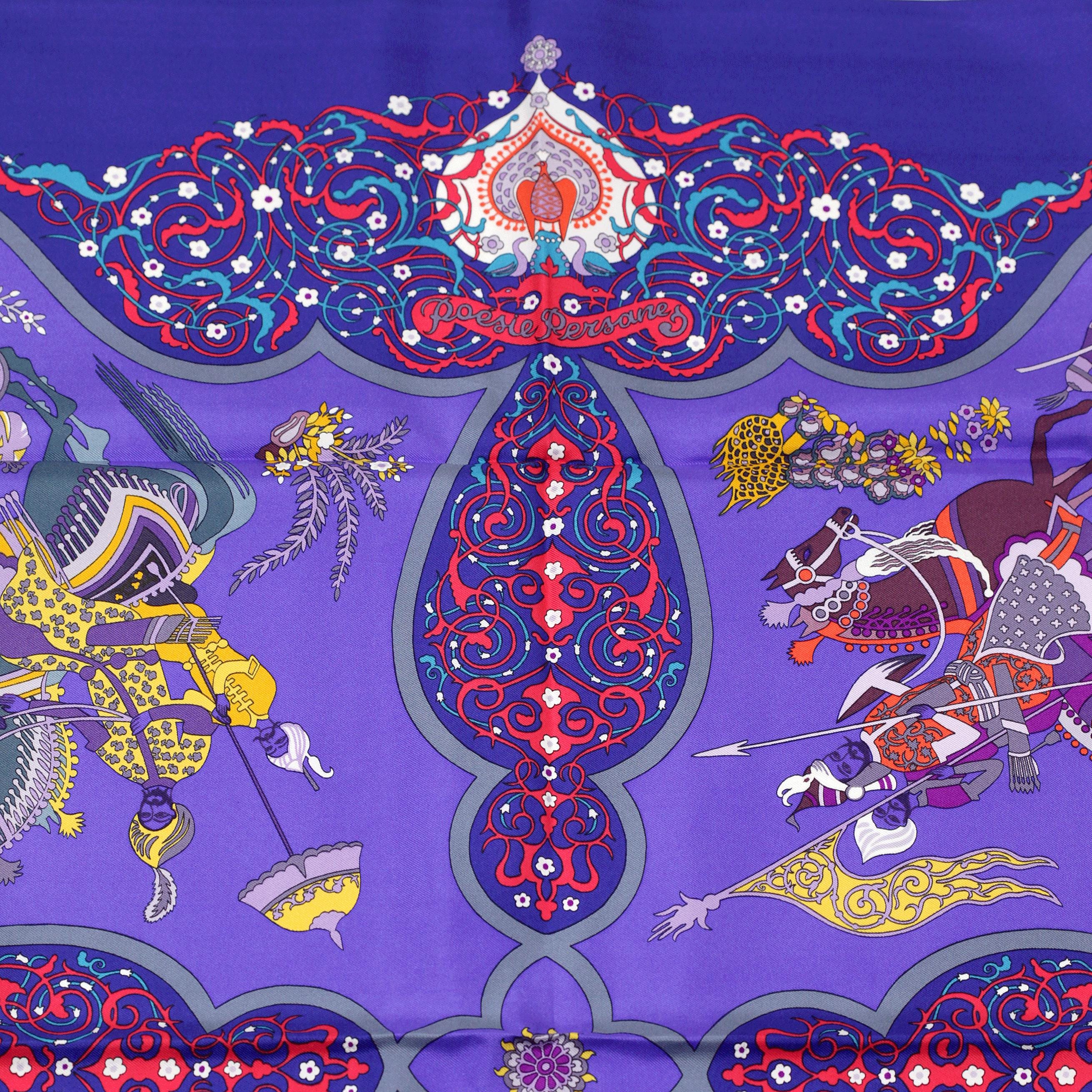 Hermes Scarf "Poesie Persane" by Julia Abadie 90cm Silk | Carre Foulard