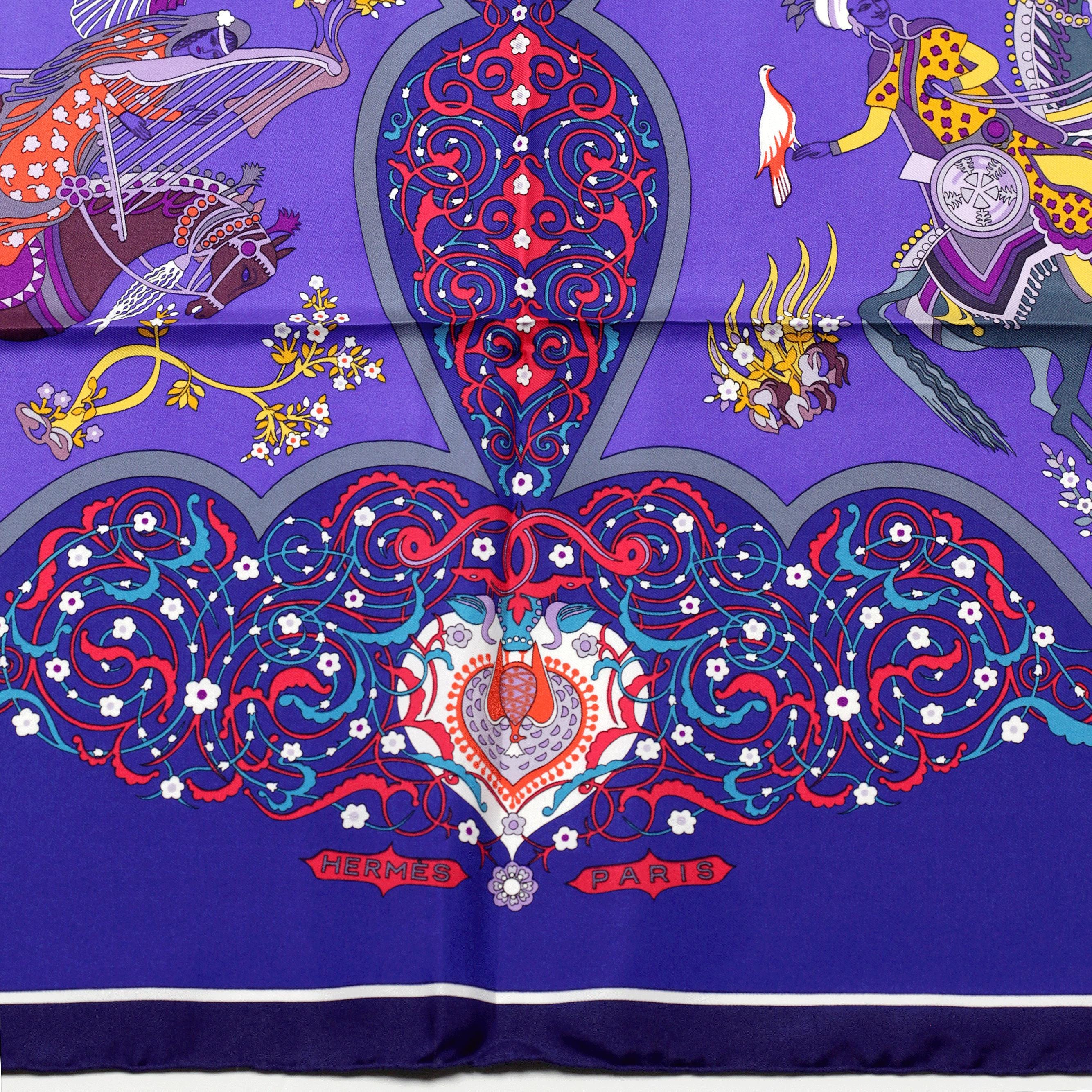 Hermes Scarf "Poesie Persane" by Julia Abadie 90cm Silk | Carre Foulard