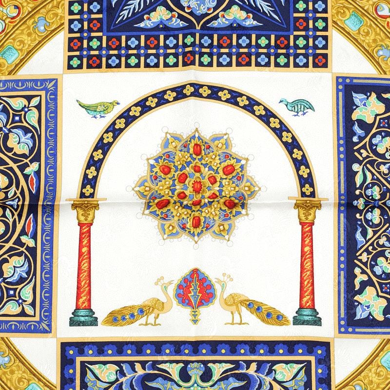 Hermes Scarf "Ciels Byzantins" by Julia Abadie Vintage 90cm Silk Jacuard | Carre Foulard