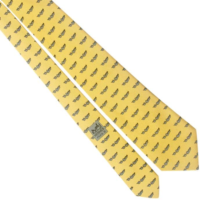 Hermes Men's Silk Tie Vintage Ducks Pattern 7108 | Necktie Cravate