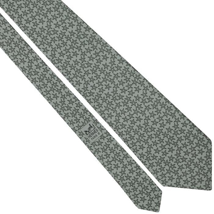 Hermes Men's Silk Tie Starfish Pattern 5302 | Necktie Cravate