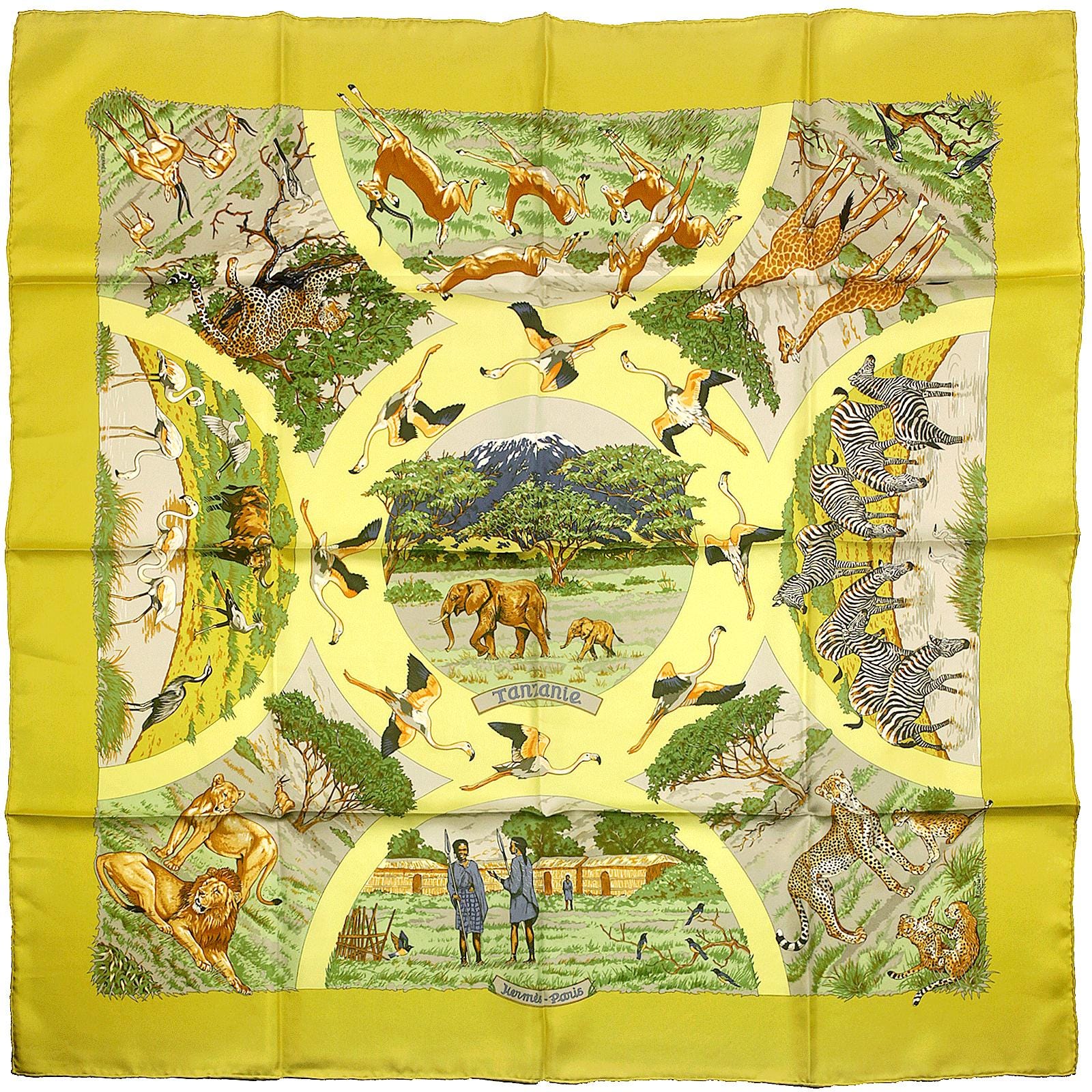 Hermes Scarf "Tanzanie" by Robert Dallet 90cm Silk | Carre Foulard