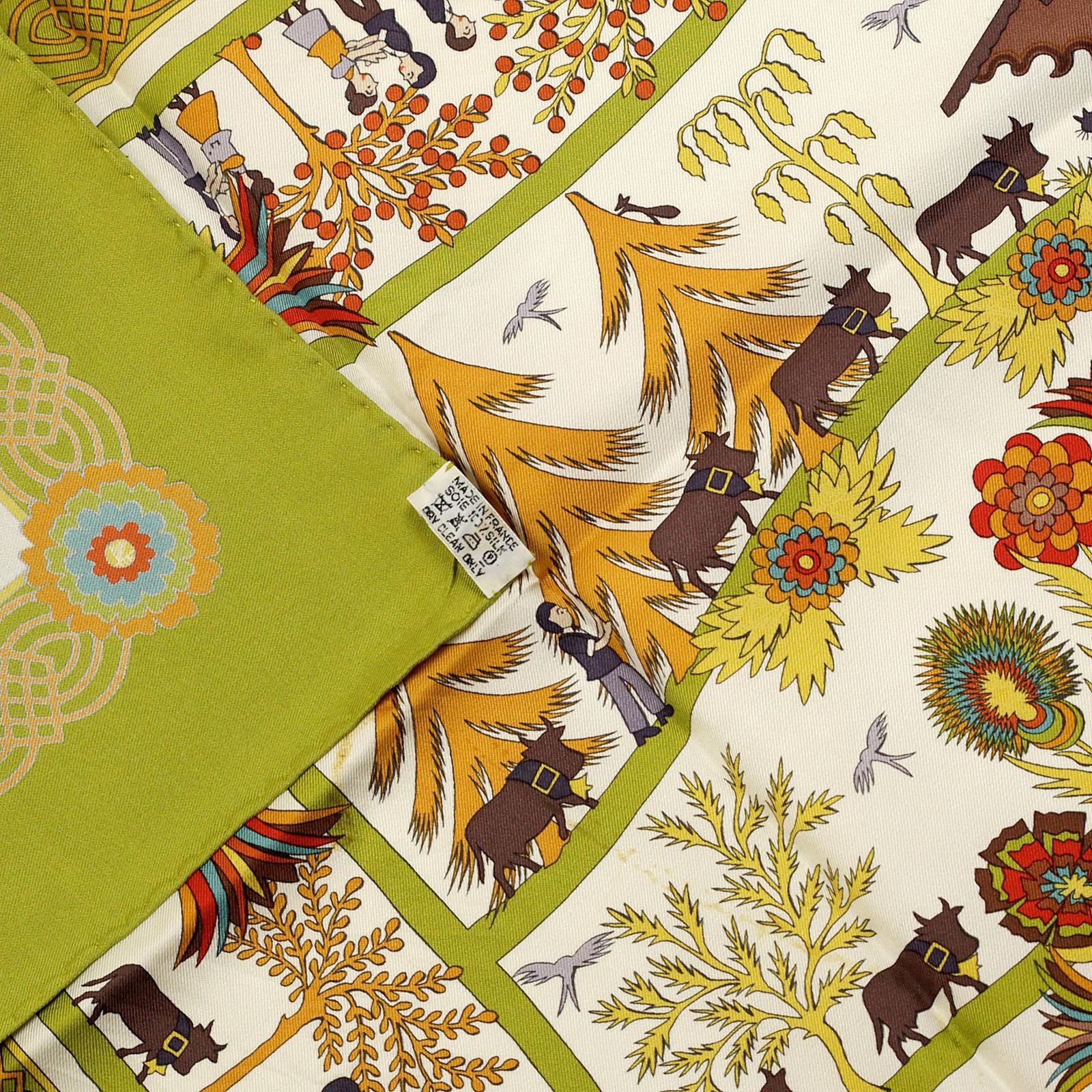 Hermes Scarf "Decoupages" by Anne Rosat 90cm Silk | Carre Foulard