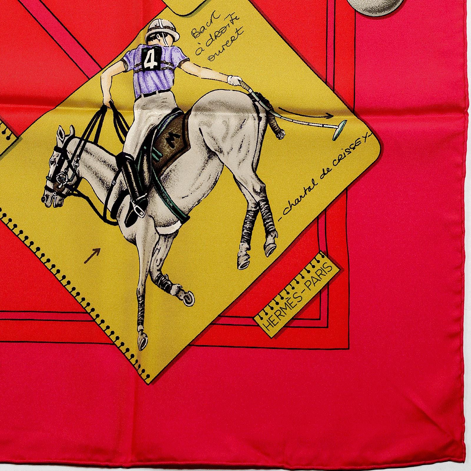 HERMES エルメス LE MONDEDU POLO ポロの世界 ベスト 38 Hermes Scarf 