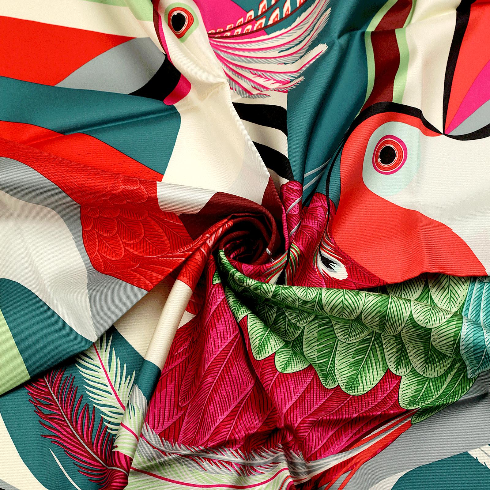 Hermes Scarf "Toucans de Paradis" by Katie Scott 90cm Silk | Carre Foulard