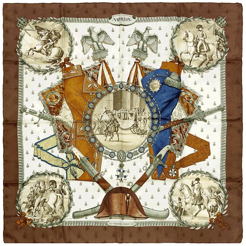 Hermes Scarf "Napoleon" by Philippe Ledoux 90cm Silk Jacquard | Carre Foulard