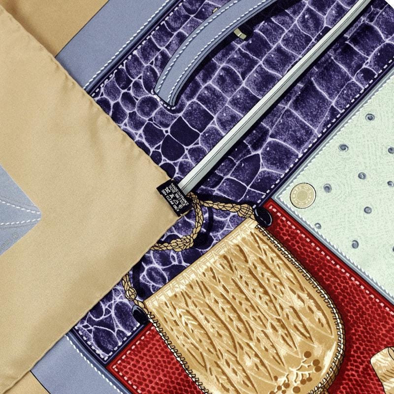 Hermes Scarf "Tout Cuir" by Caty Latham 90cm Silk | Foulard Carre