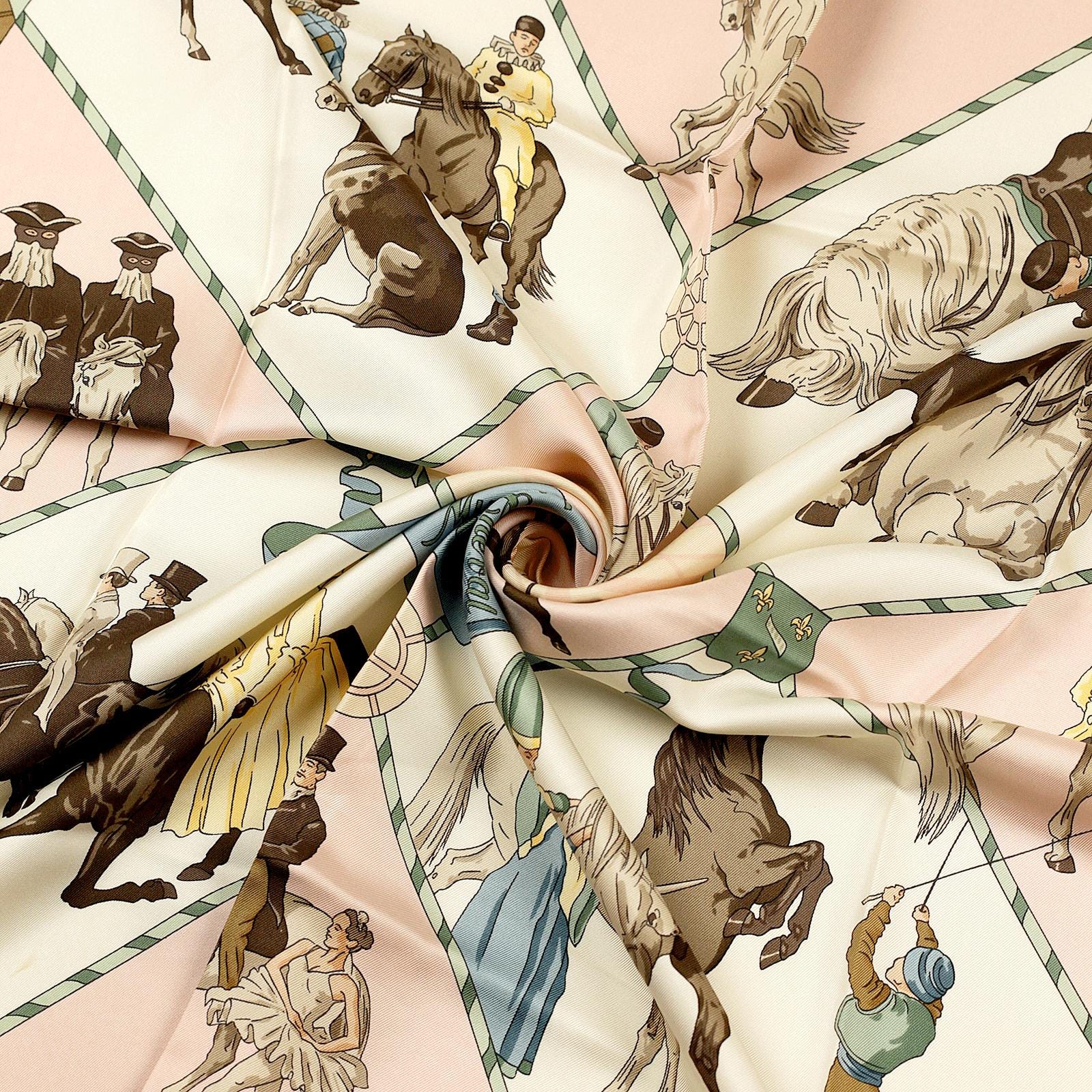 Hermes Scarf "Musee Vivant du Cheval" by Hubert de Watrigant 90cm Silk | Carre Foulard