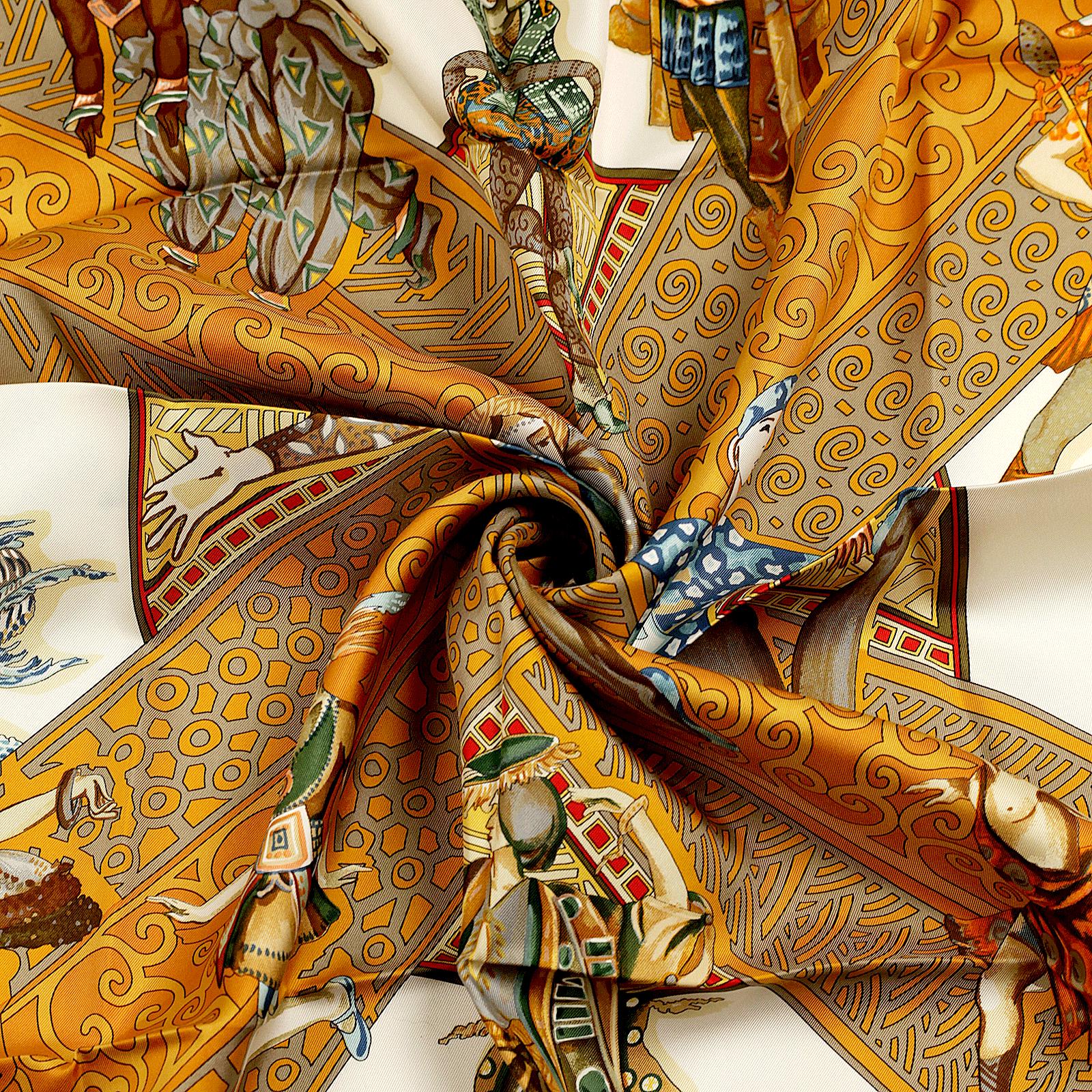 Hermes Scarf "Les Ballets Russes" by Annie Faivre 90cm Silk | Carre Foulard
