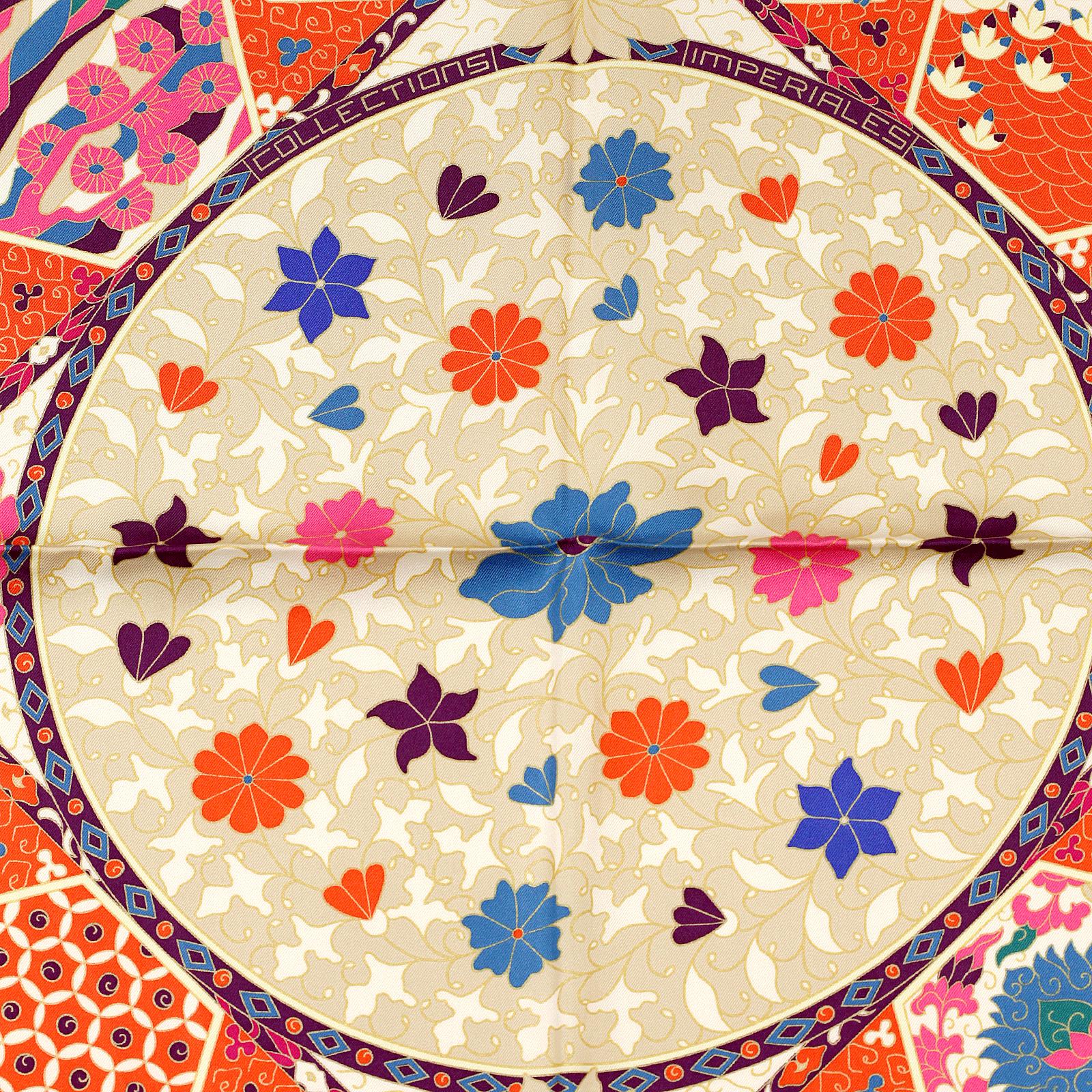 Hermes Scarf "Collections Imperiales" by Catherine Baschet 90cm Silk | Foulard Carre
