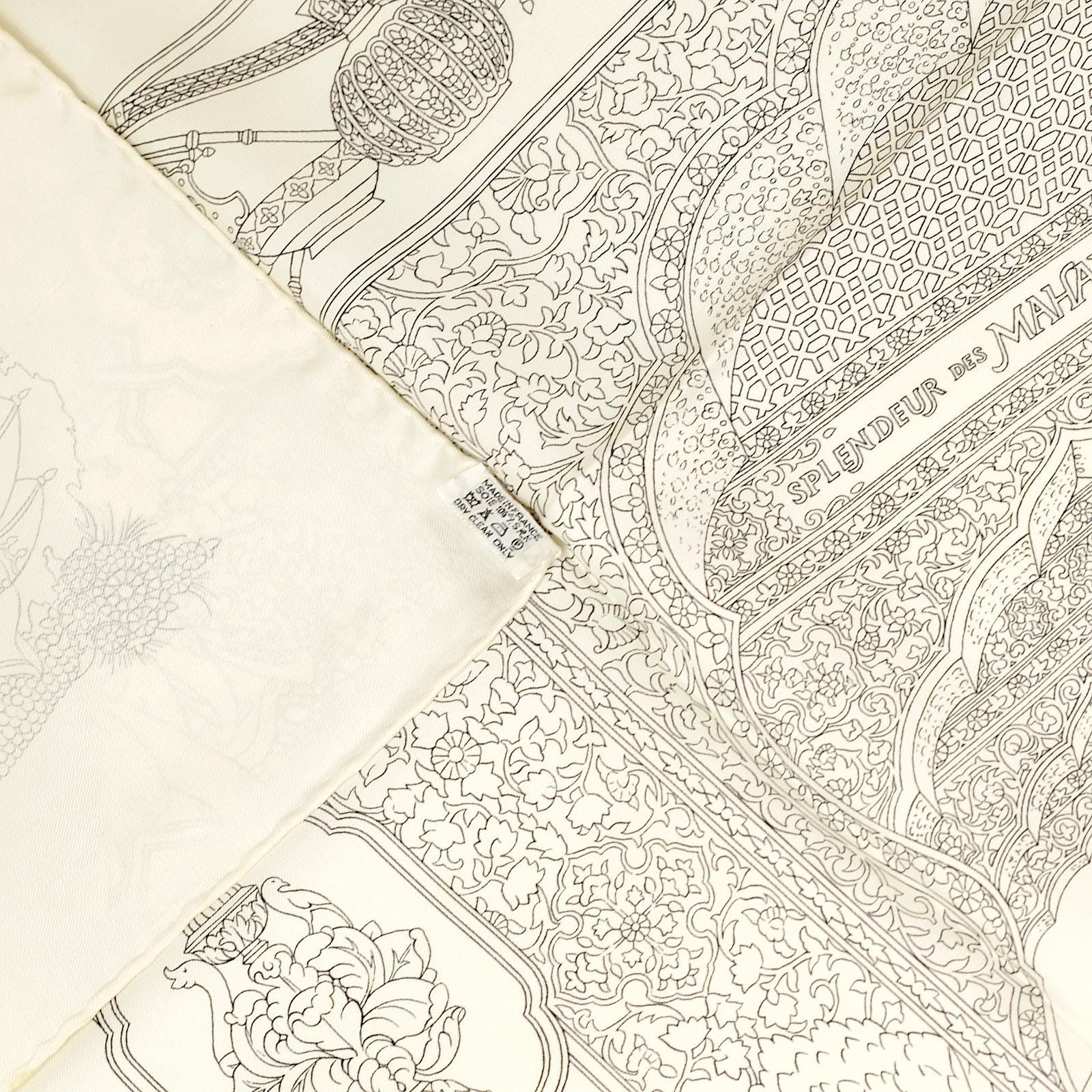 Hermes Scarf "Splendeur des Maharajas" by Catherine Baschet 90cm Silk | Foulard Carre