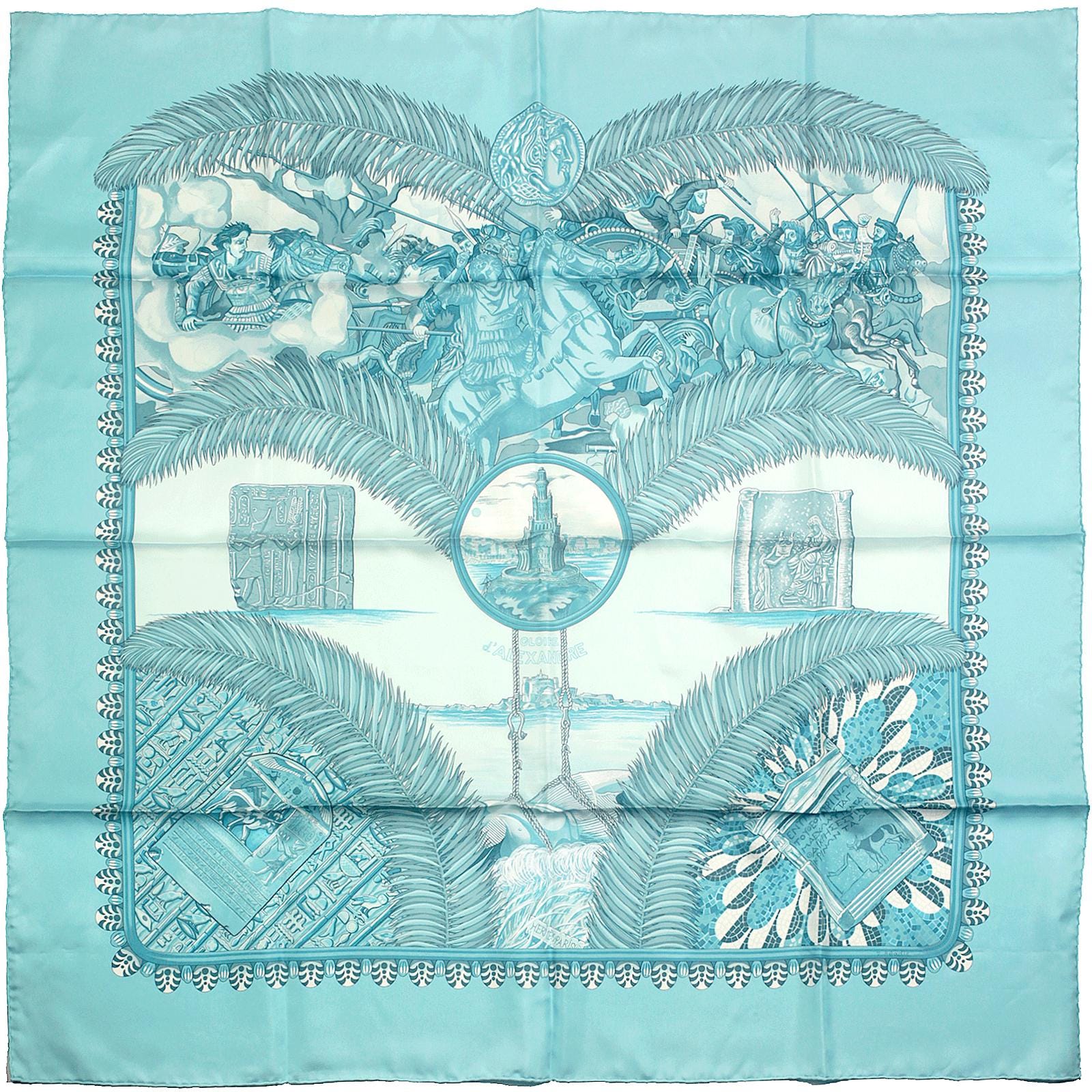 Hermes Scarf "Gloire d'Alexandre" by Julia Abadie 90cm Silk | Carre Foulard