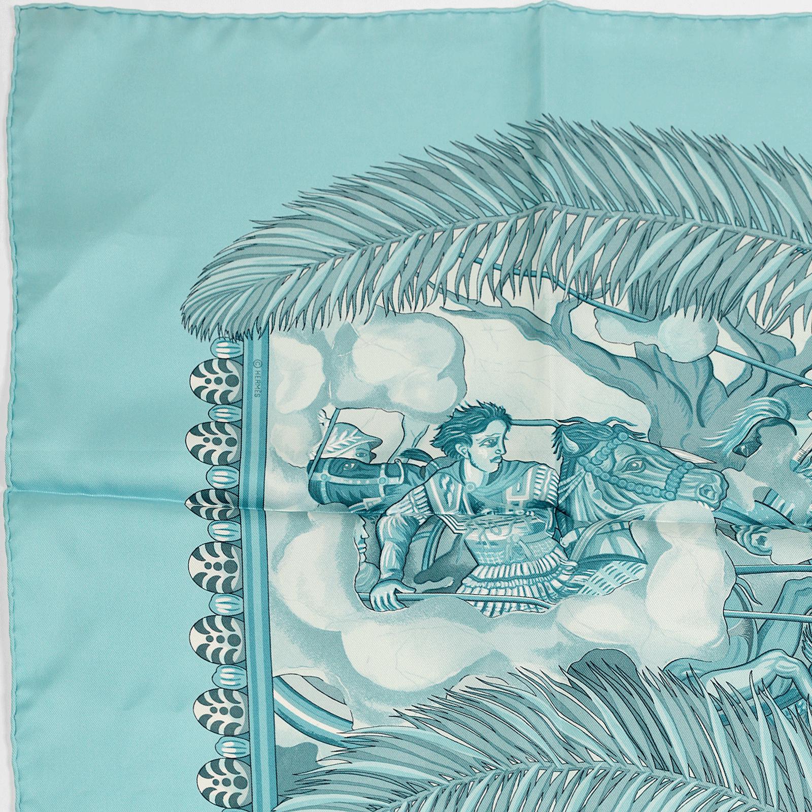 Hermes Scarf "Gloire d'Alexandre" by Julia Abadie 90cm Silk | Carre Foulard