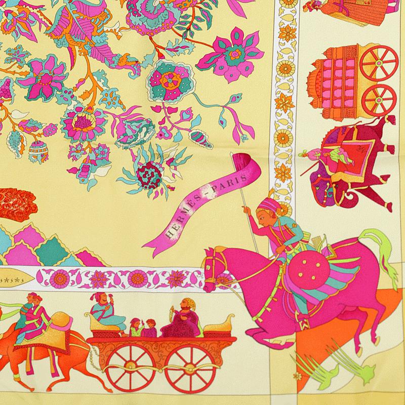 Hermes Scarf "Fantaisies Indiennes" by Loïc Dubigeon 90cm Silk | Carre Foulard