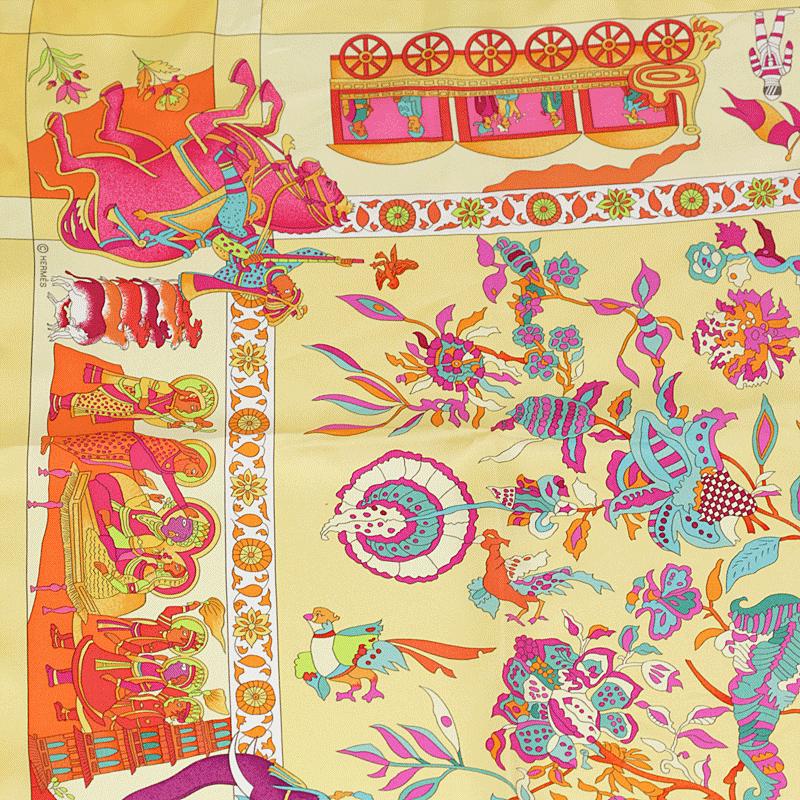 Hermes Scarf "Fantaisies Indiennes" by Loïc Dubigeon 90cm Silk | Carre Foulard