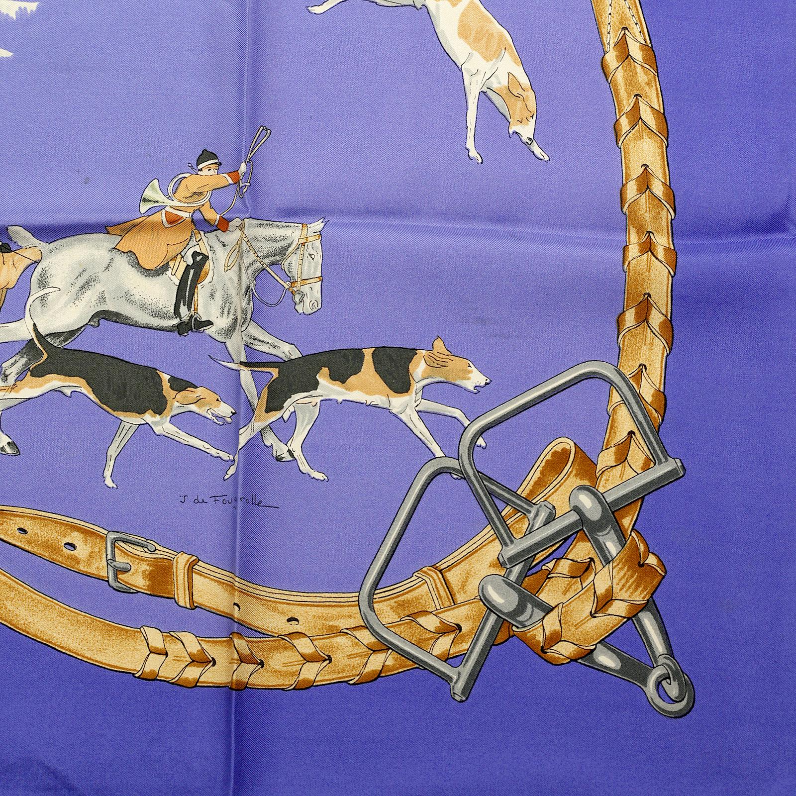 Hermes Scarf "Le Bien Aller" by Jean De Fougerolle 90cm Silk | Carre Foulard