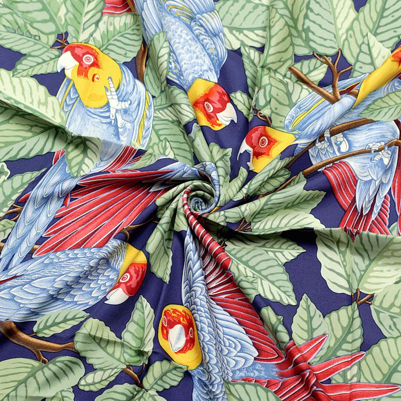 Hermes Scarf "Les Perroquets" by Joachim Metz Vintage 90cm Silk | Carre Foulard