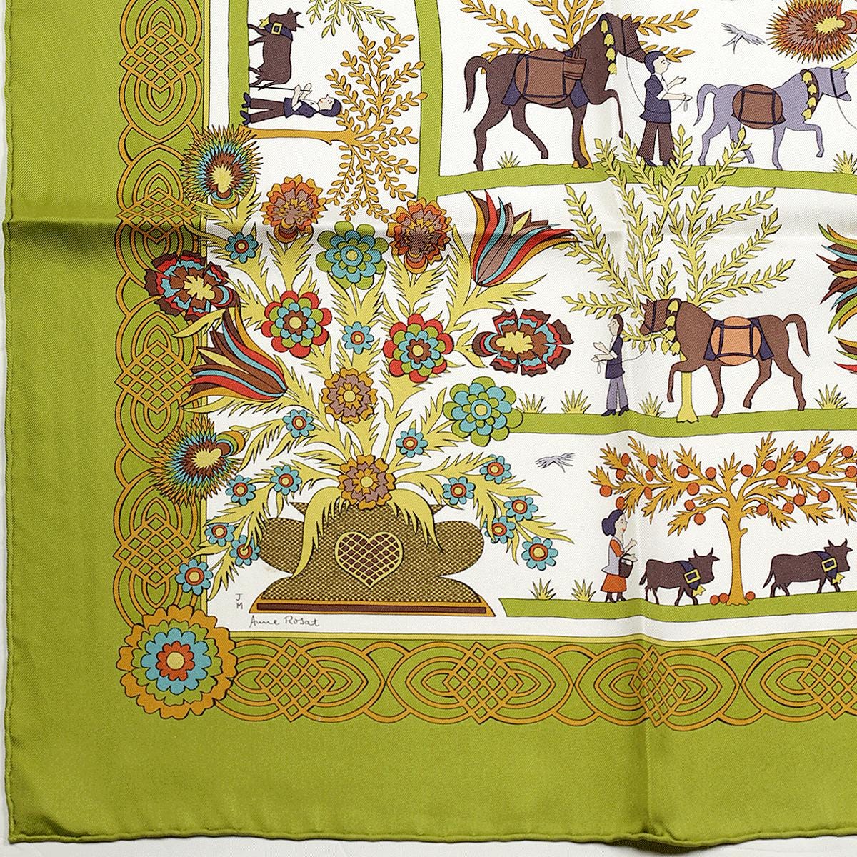 Hermes Scarf "Decoupages" by Anne Rosat 90cm Silk | Carre Foulard