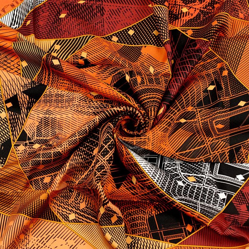 Hermes Scarf "Faubourg by Night" by Benoit Pierre Emery 90cm Silk | Carre Foulard