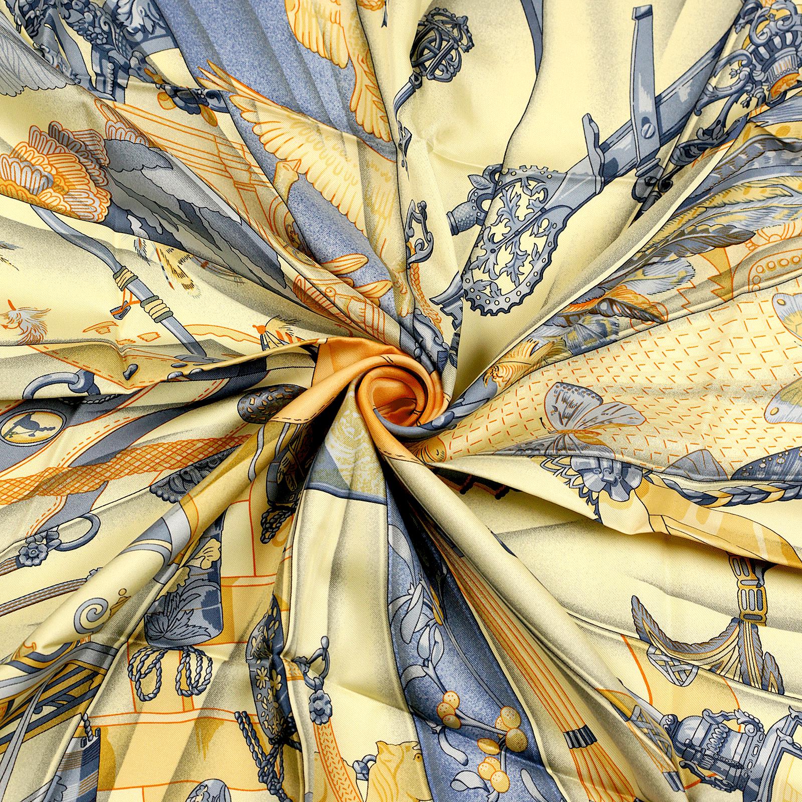 Hermes Scarf "Soleil de Soie" by Caty Latham 90cm Silk | Carre Foulard