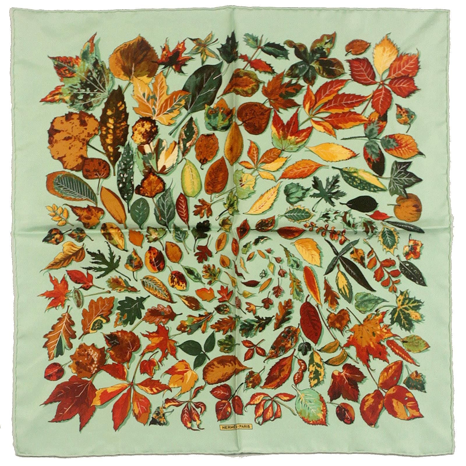 Hermes Scarf 45cm "Tourbillon" by Christiane Vauzelles Silk Gavroche