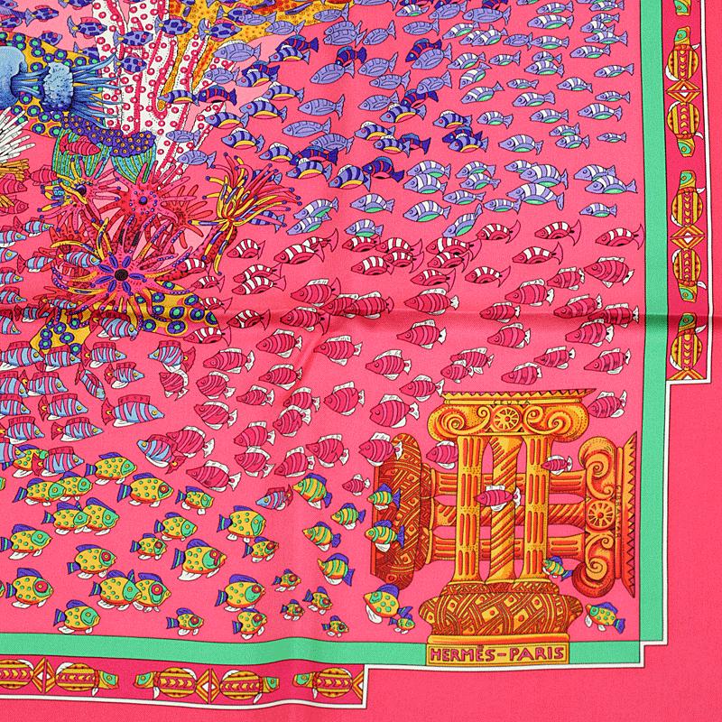 Hermes Scarf "Rencontre Oceane" by Annie Faivre 90cm Silk | Carre Foulard