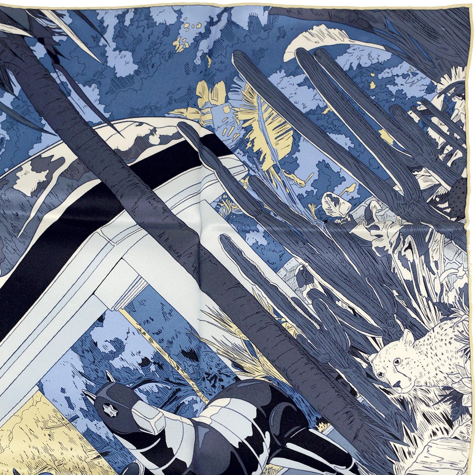 Hermes Scarf "Rendez-Vous Galant" by Ugo Bienvenu 70cm Silk | Carre Foulard