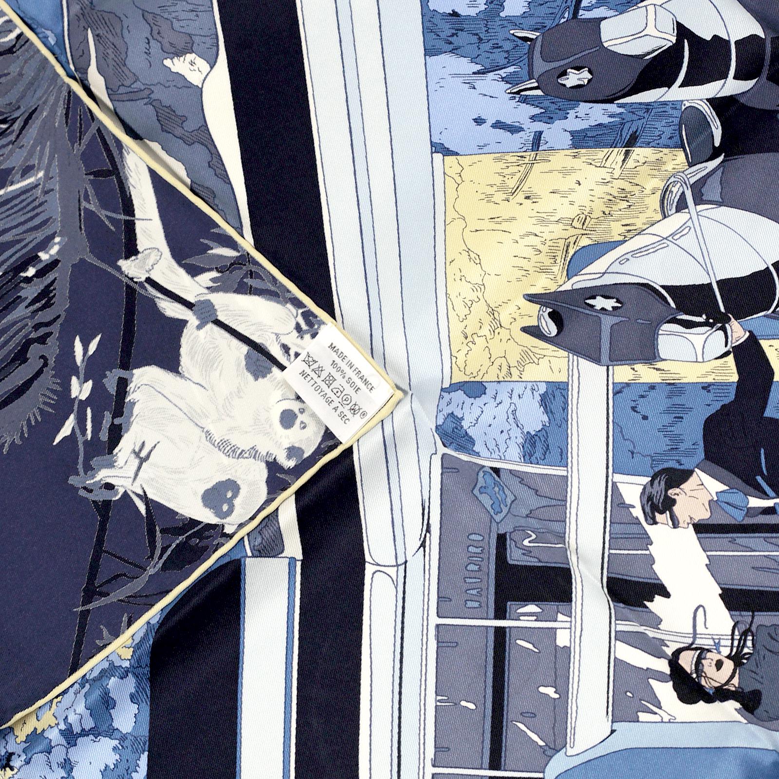 Hermes Scarf "Rendez-Vous Galant" by Ugo Bienvenu 70cm Silk | Carre Foulard