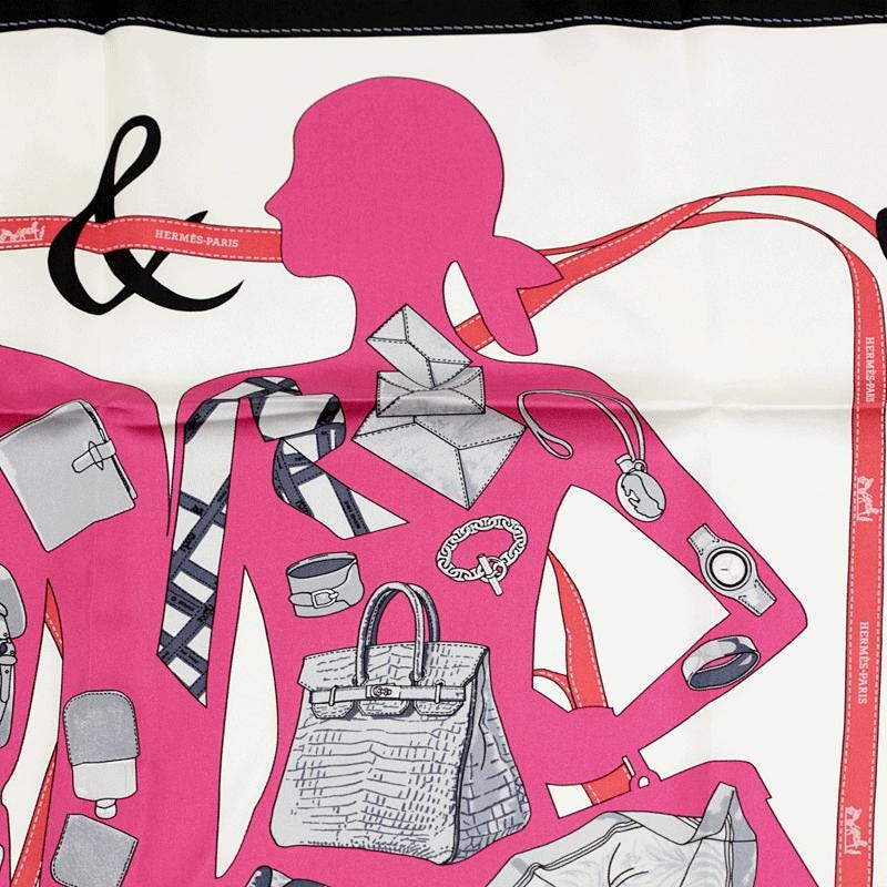 Hermes Scarf "Monsieur et Madame" by Bali Barret 90cm Silk | Carre Foulard