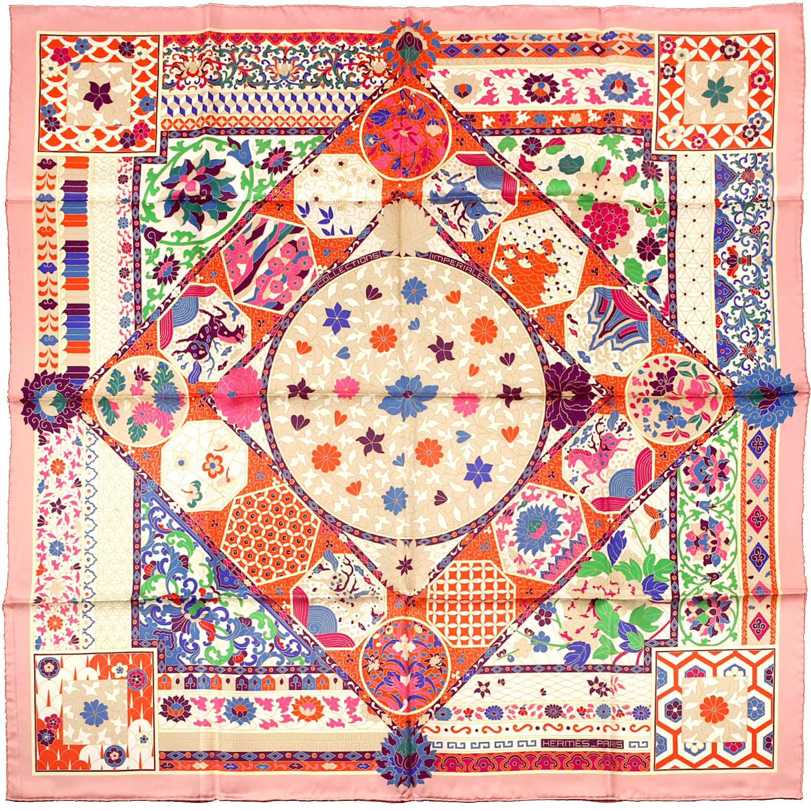 Hermes Scarf "Collections Imperiales" by Catherine Baschet 90cm Silk | Foulard Carre