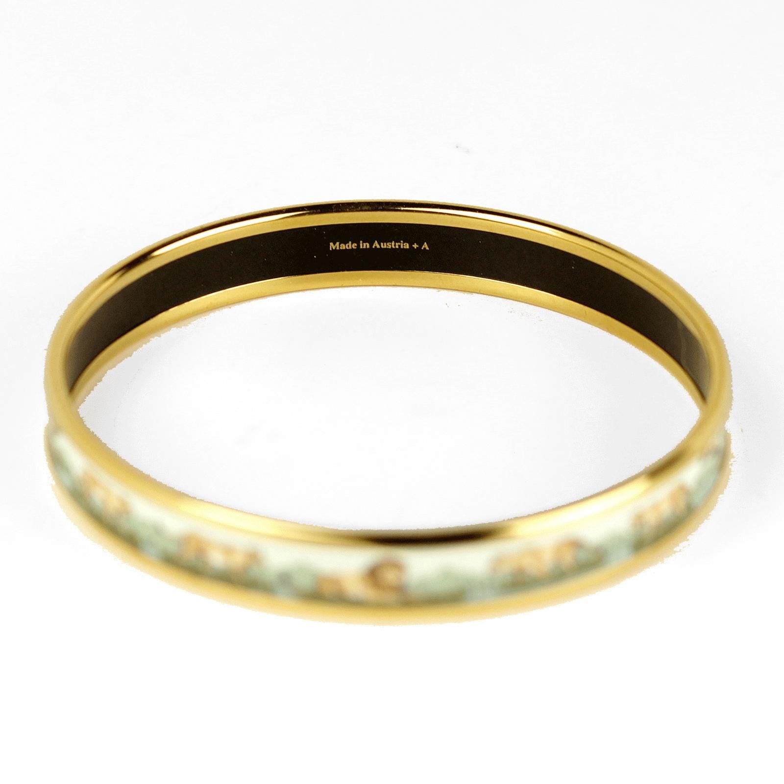 Hermes Bracelet Enamel Gold 65 Narrow | Bangle