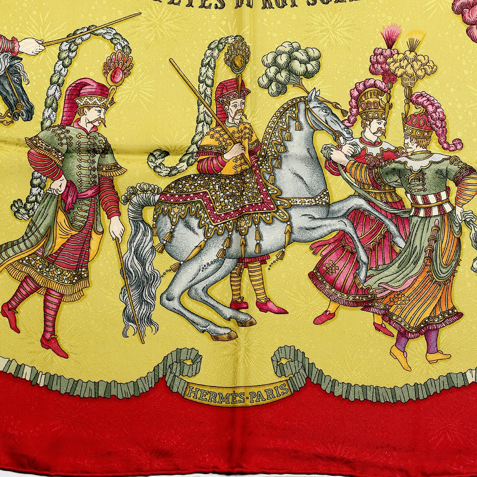 Hermes Scarf "Les Fetes du Roi Soleil" by Michel Duchene 90cm Silk Jacquard | Carre Foulard