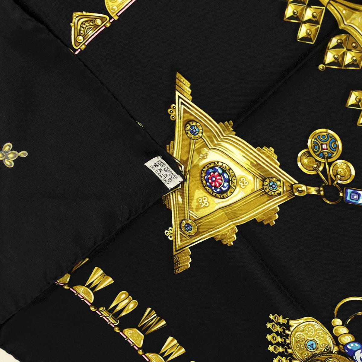 Hermes Scarf "Parures des Sables" by Laurence Bourthoumieux Vintage 90cm Silk