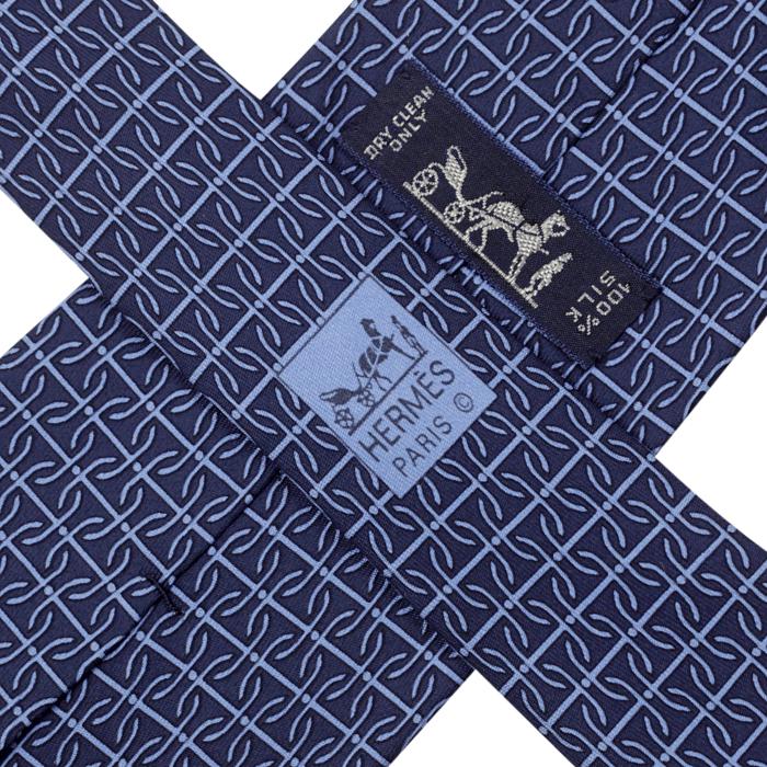 Hermes Men's Silk Tie Geometric Pattern 5146 | Necktie Cravate