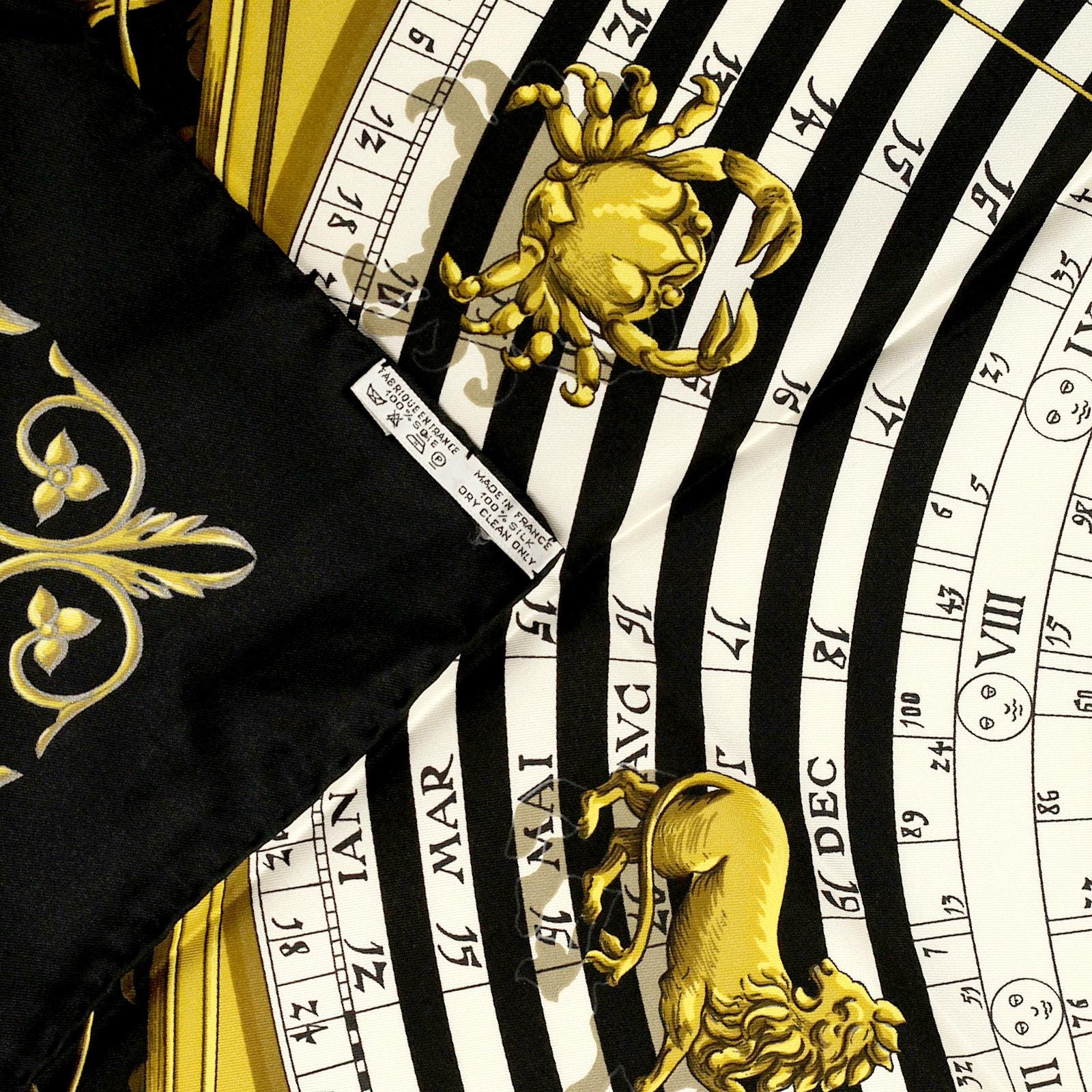 Hermes Scarf "Astrologie" by Françoise Façonnet Vintage 90cm Silk | Carre Foulard
