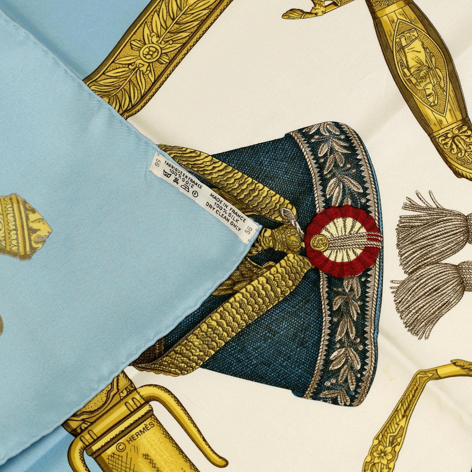 Hermes Scarf "Grande Uniforme" by Joachim Metz Vintage 90cm Silk | Carre Foulard