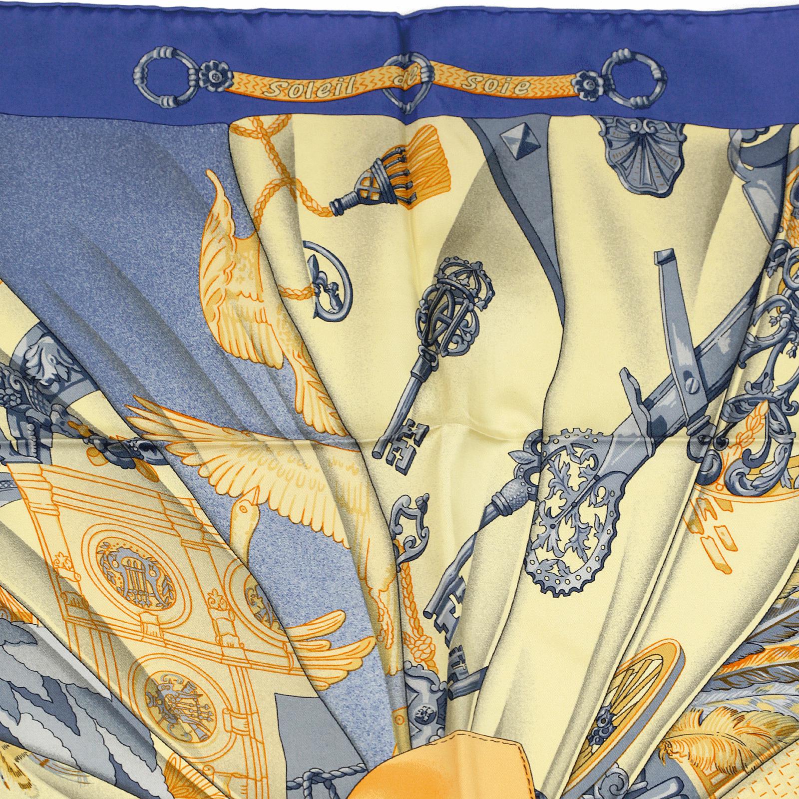 Hermes Scarf "Soleil de Soie" by Caty Latham 90cm Silk | Carre Foulard