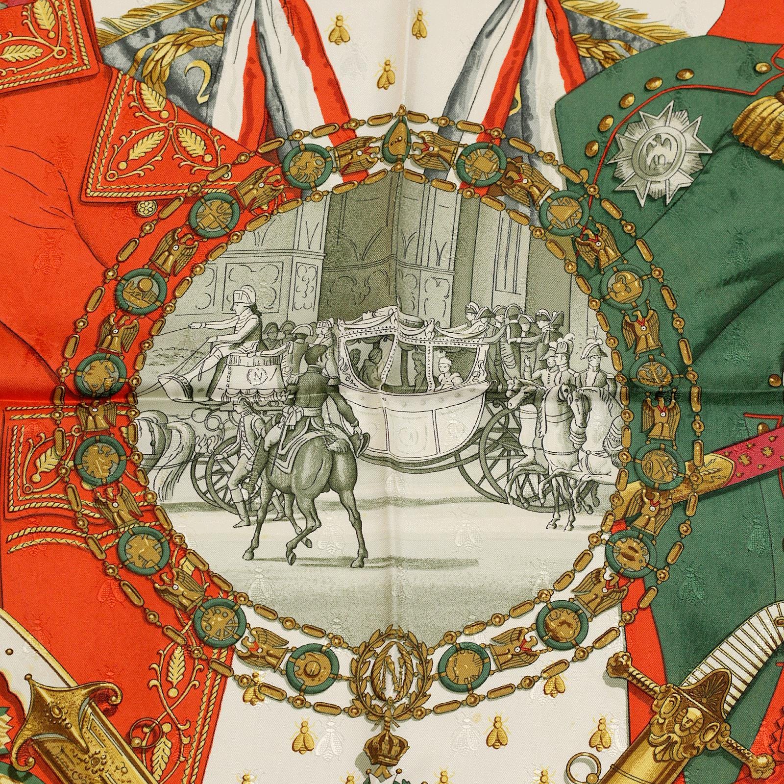 Hermes Scarf "Napoleon" by Philippe Ledoux 90cm Silk Jacquard | Carre Foulard