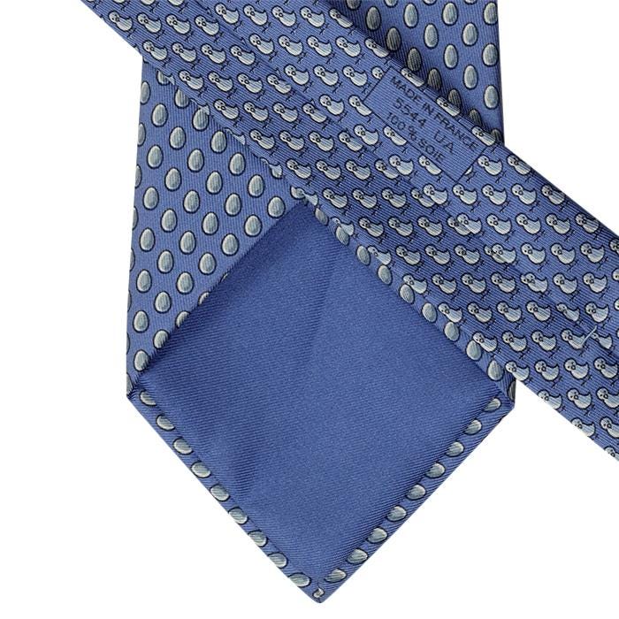 Hermes Men's Silk Tie Twillby Chicken Egg Pattern 5544 | Necktie Cravate