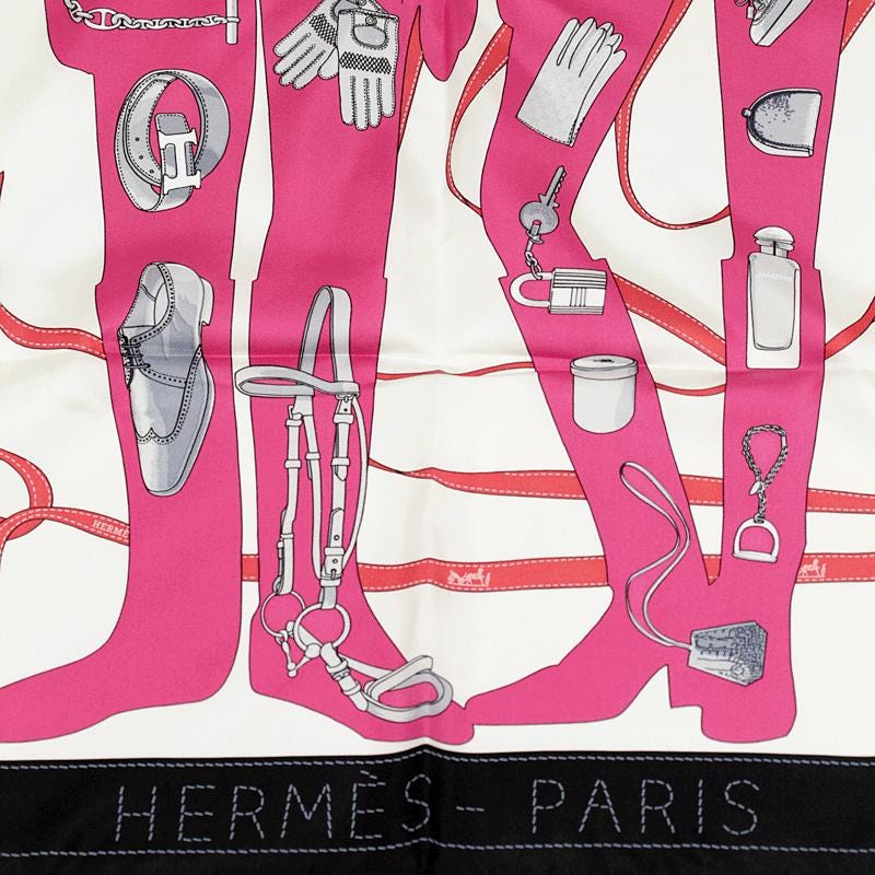 Hermes Scarf "Monsieur et Madame" by Bali Barret 90cm Silk | Carre Foulard