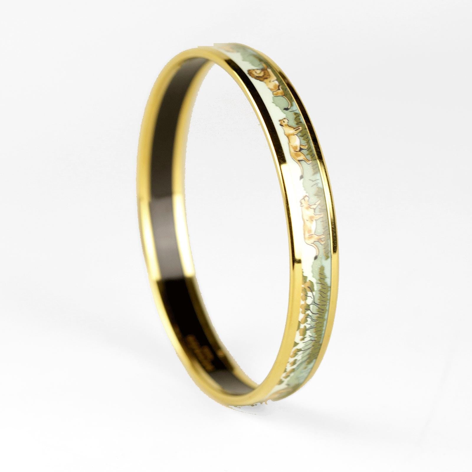 Hermes Bracelet Enamel Gold 65 Narrow | Bangle