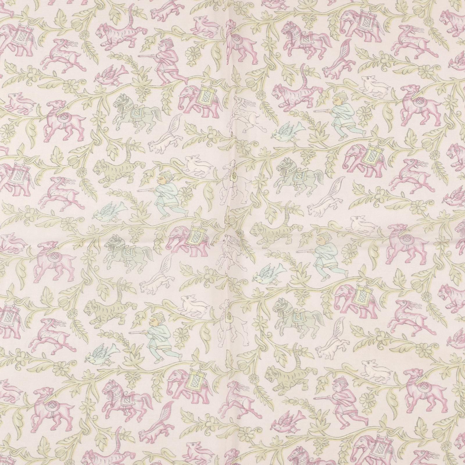 Hermes Scarf Mousseline "Chasse en Inde" by Michel Duchene 90cm Silk | Carre Foulard Chiffon