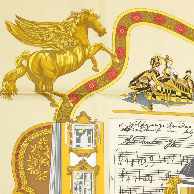 Hermes Scarf "Salzburg" by Loic Dubigeon 90cm Silk | Carre Foulard