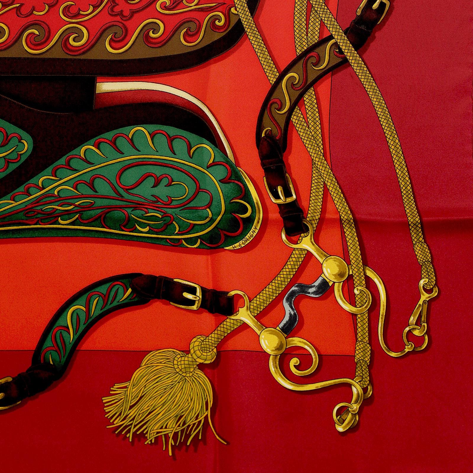 Hermes Scarf "Festival" by Henri d'Origny 90cm Silk | Carre Foulard