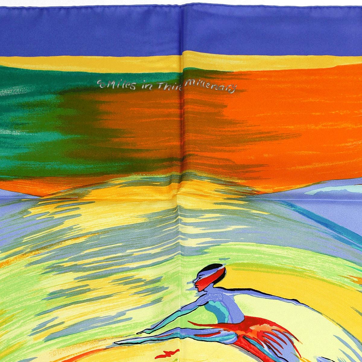Hermes Scarf "Smiles in Third Millenary" by Sefedin Kwumi 90cm Silk | Carre Foulard