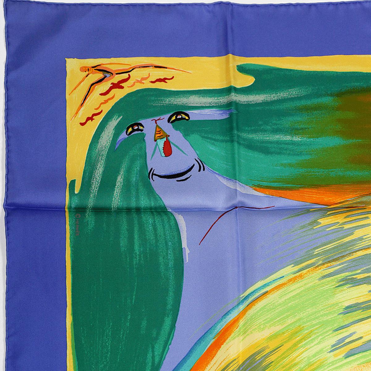 Hermes Scarf "Smiles in Third Millenary" by Sefedin Kwumi 90cm Silk | Carre Foulard