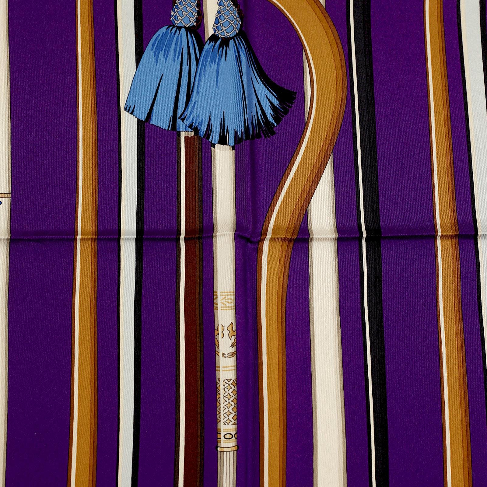 Hermes Scarf "Les Cannes" by Virginie Jamin 90cm Silk | Foulard Carre